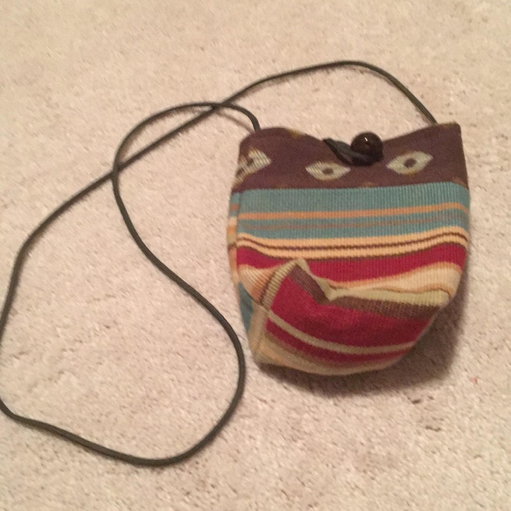 Multi Color Fabric Crossbody Bucket Bag